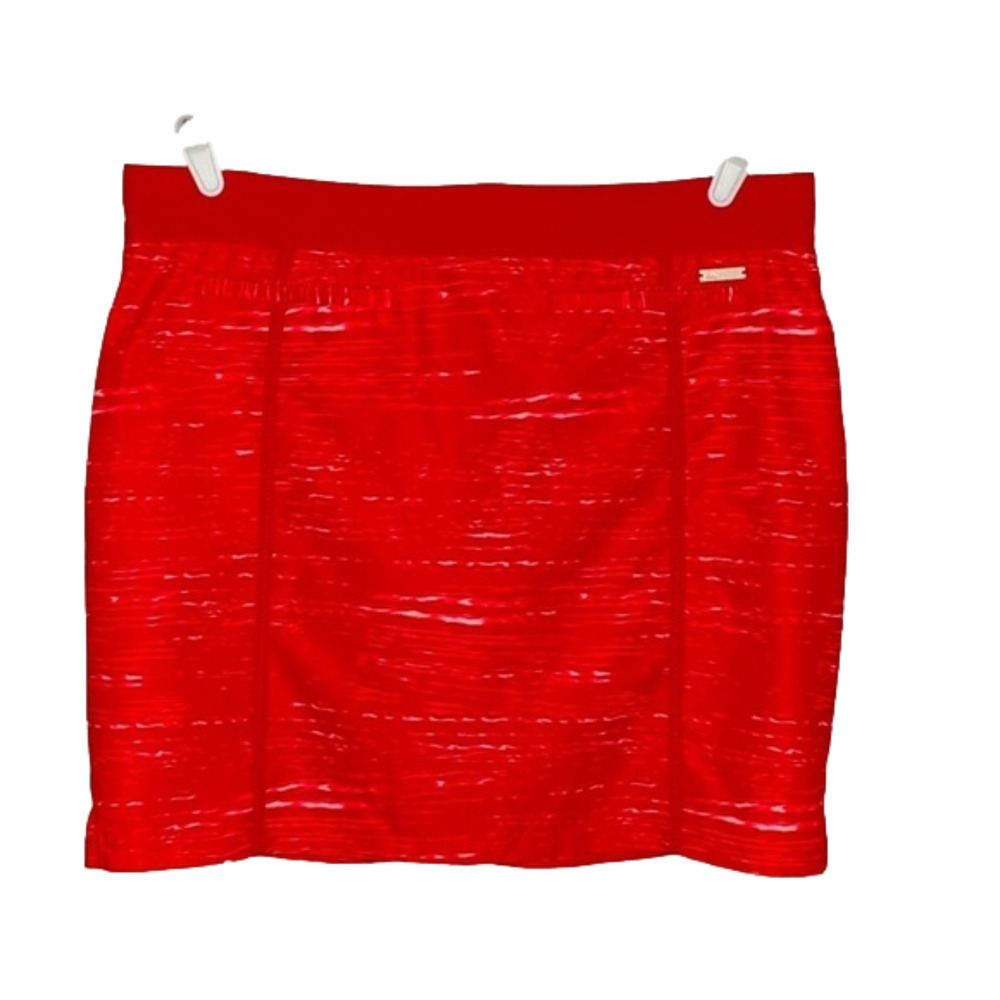 𝅺adidas Golf Skirt / Skort, Size M, Red with White Streaks.